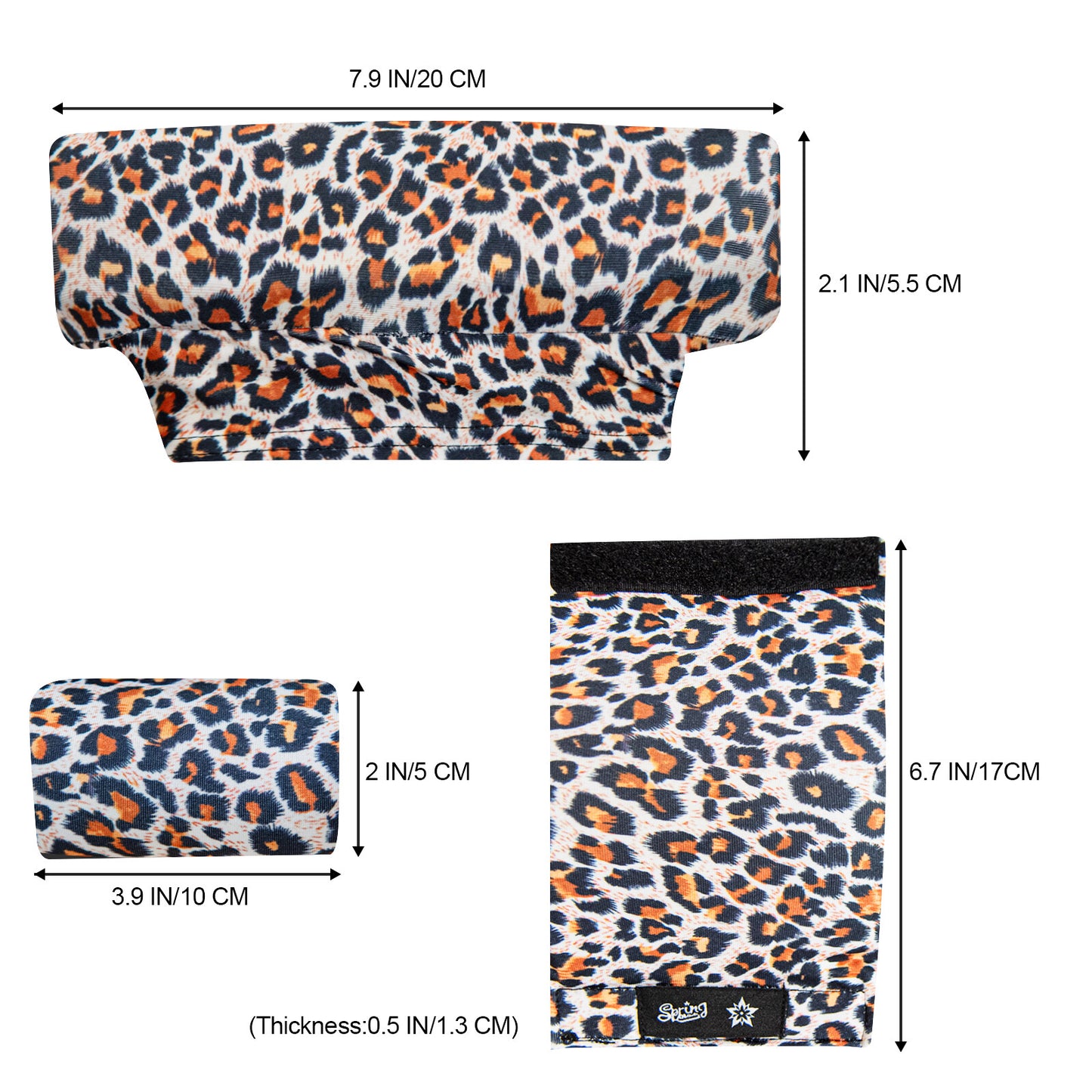 SpringSeaon Black Universal Underarm Crutch Pads & Hand Grips (Set of 4) - Breathable & Anti-Slip