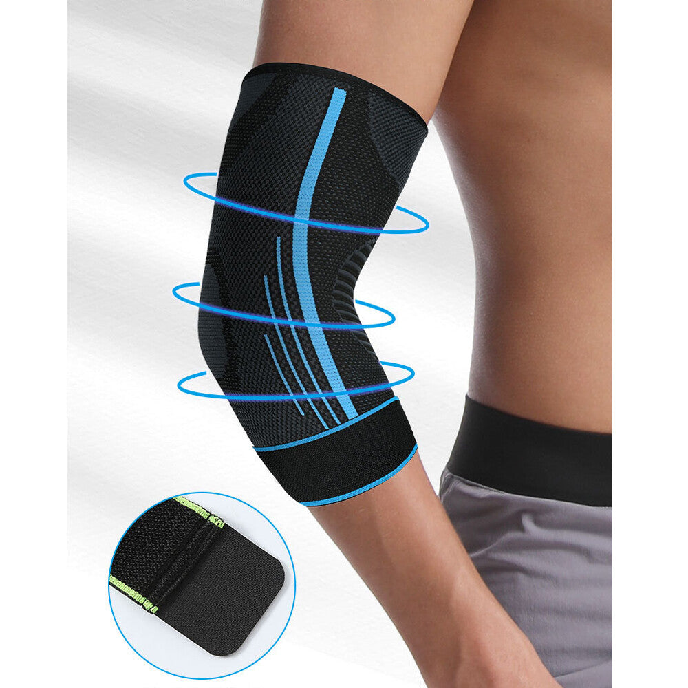Elbow Compression Sleeve (1 Pair) - Arm Support for Sports & Weightlifting S-L