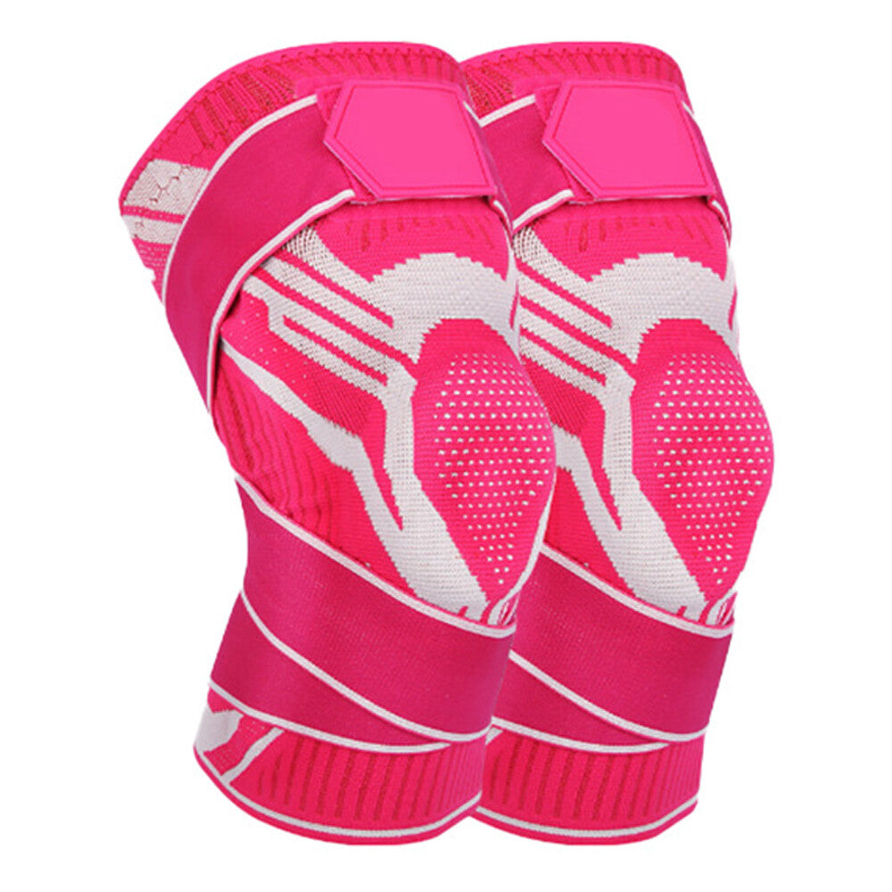 Color-​Knee Support with Patella Pad & Side Stabilizers (1 Pair) - Compression Sleeve for Sports & Workout M-XXL - SpringSeaon