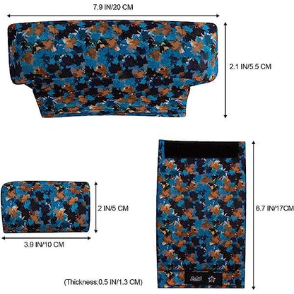 Underarm Crutch's Pad and Hand Grip Covers Universal Forearm Handle Padded Cushion Sets Accessories for Crutches (Maple leaf)