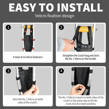 SpringSeaon Water-Resistant Crutch Pouch- Lightweight Universal Storage Bag-Crutch Accessories