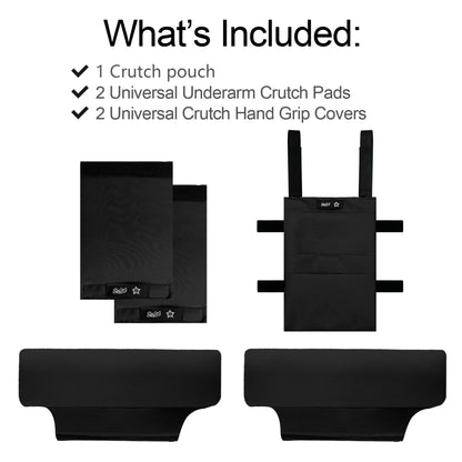 SpringSeaon Crutch Pads Set with Storage Bag Water-Resistant - Crutch Cushions Accessories