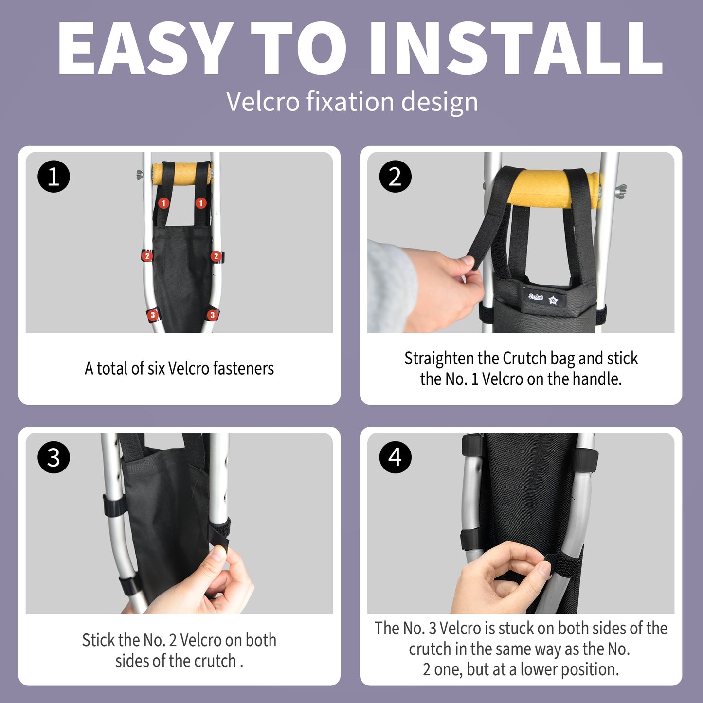 SpringSeaon Water-Proof Crutch Pouch- Lightweight Universal Storage Bag-Crutch Accessories