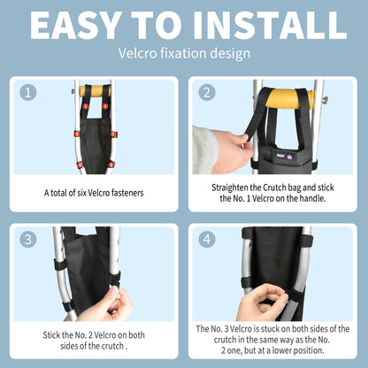 SpringSeaon Water-Proof Crutch Storage Bag- Lightweight Universal Crutches Pouch
