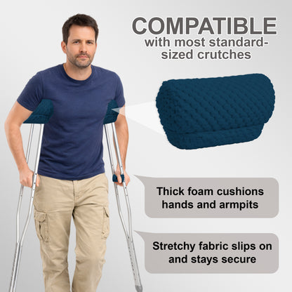 Crutch Pads and Hand Grips – Plush Soft Memory Foam Underarm Crutch Cushions