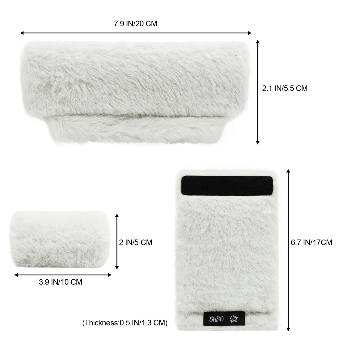SPRING SEAON White Ultra-Soft Fluffy Crutch Pads Covers | Cloud-Like Comfort Style Crutch Accessories