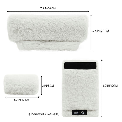 SPRING SEAON White Ultra-Soft Fluffy Crutch Pads Covers | Cloud-Like Comfort Style Crutch Accessories