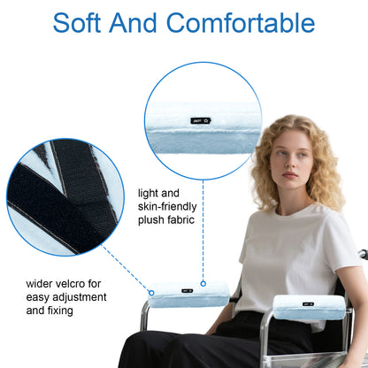 SPRING SEAON Fluffy Armrest Pads - Universal Memory Foam Cushion for Office & Transport Chairs