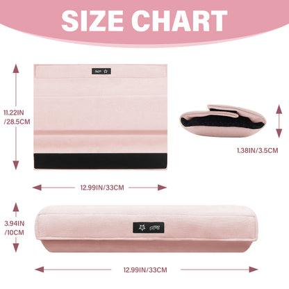 SPRING SEAON Suede Velvet Armrest Pads - Ergonomic Cushion for Gaming & Office Chairs