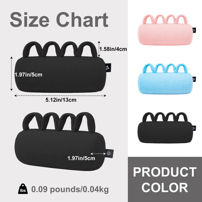 2-Pack Hand Contracture Cushions: Soft Palm Protectors & Finger Separators(black)