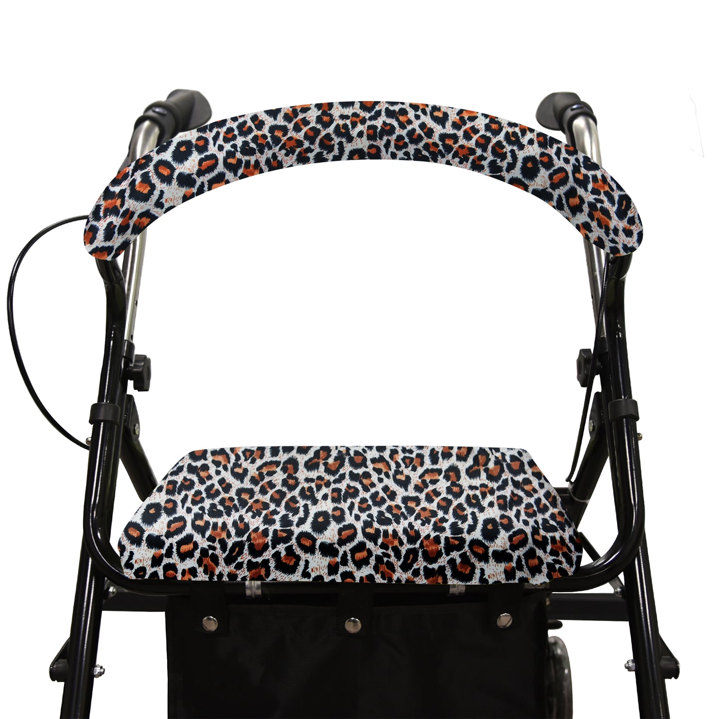 Unisex Rollator Walker Seat and Backrest Covers - Universal Soft Rollator Accessories (Leopard Print)