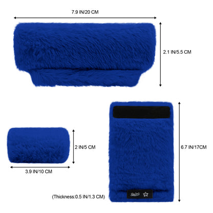 SPRING SEAON Royal Blue Ultra-Soft Fluffy Crutch Pads Covers | Cloud-Like Comfort Style Crutch Accessories