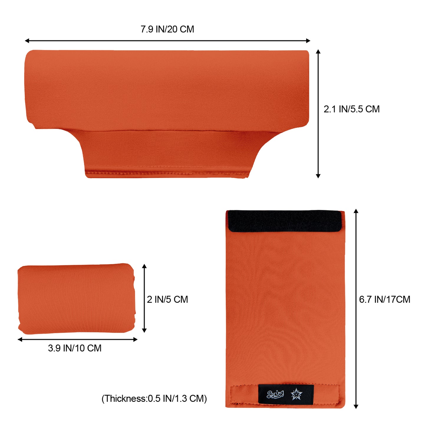 SpringSeaon Orange Underarm Crutch's Pad and Hand Grip Covers Universal Crutch Accessories