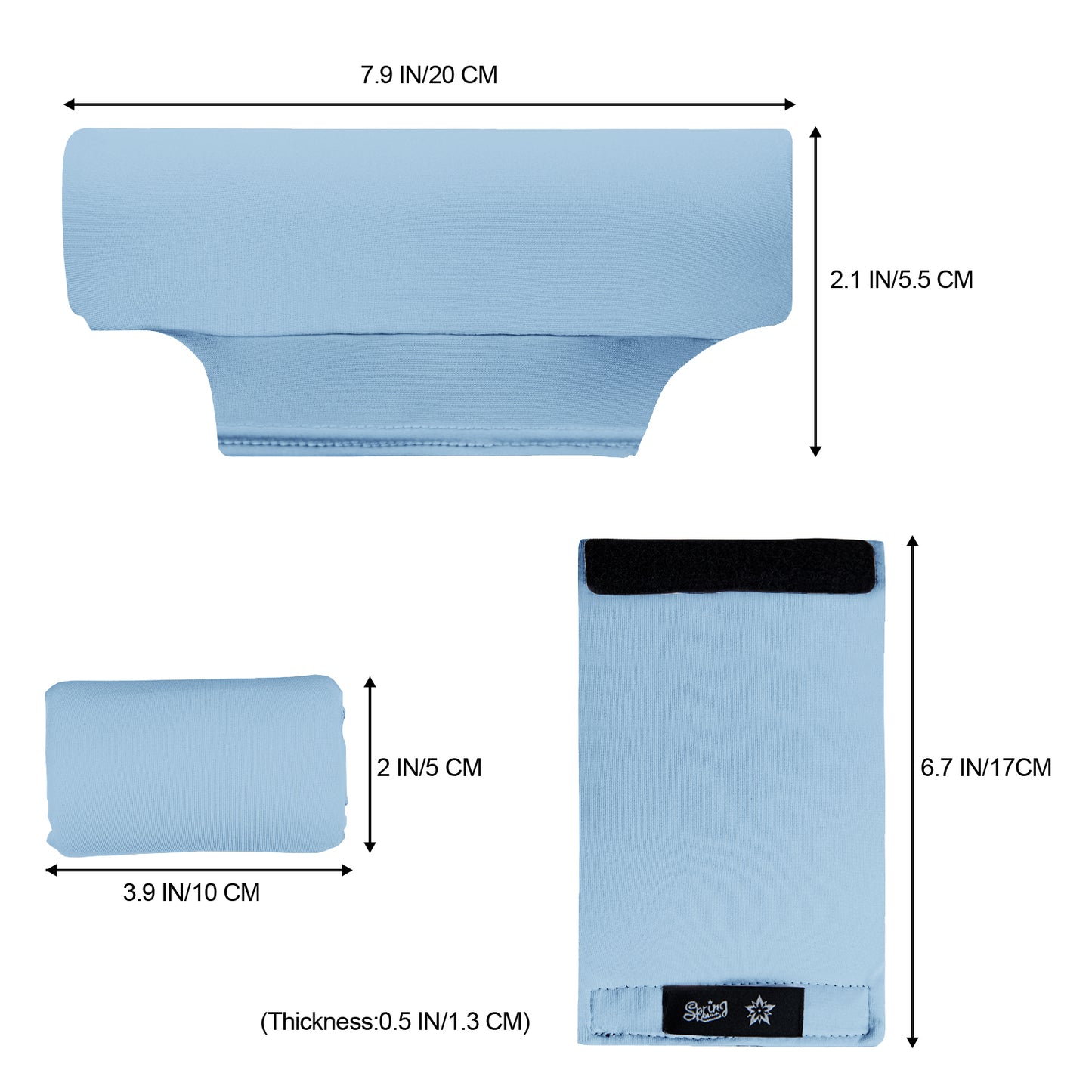 SpringSeaon Sky Blue Underarm Crutch's Pad and Hand Grip Covers Universal Crutch Accessories
