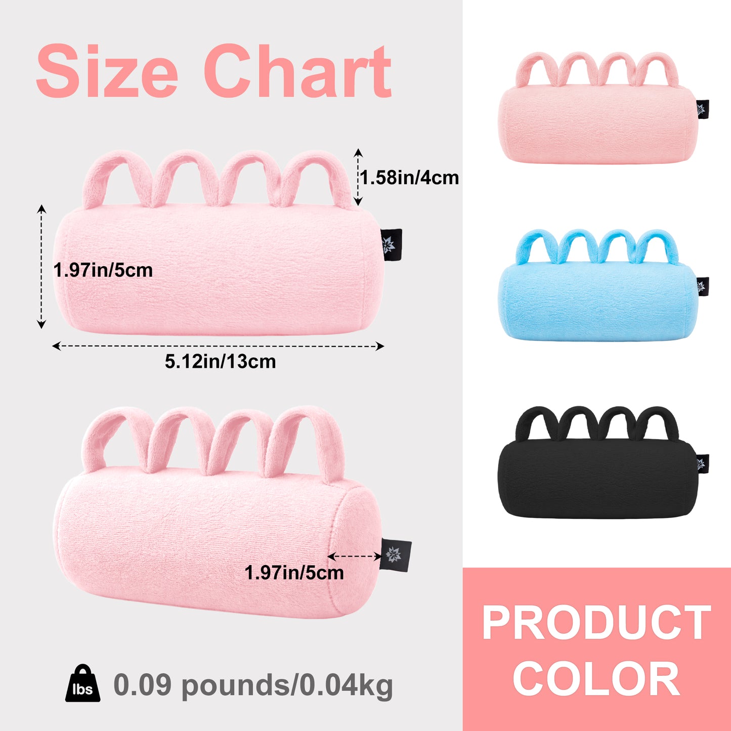 2-Pack Hand Contracture Cushions: Soft Palm Protectors & Finger Separators(pink)