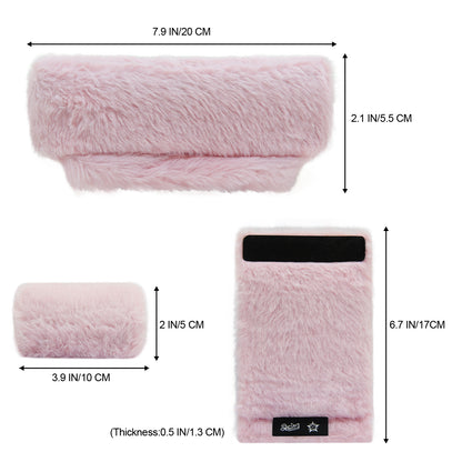 SPRING SEAON Pink Ultra-Soft Fluffy Crutch Pads Covers | Cloud-Like Comfort Style Crutch Accessories