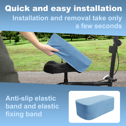 Cooling Knee Scooter Pad Cover with Memory Foam, Breathable Cushion for Summer, Fits Most Knee Walkers(Light blue)