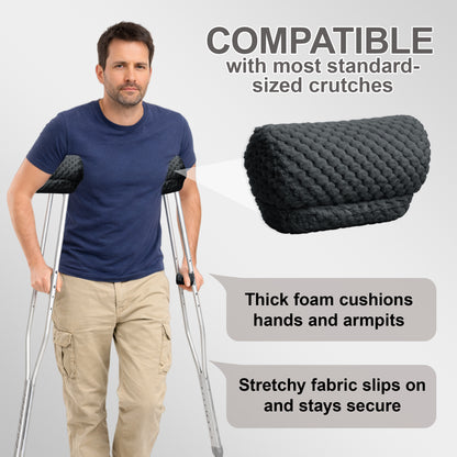 Crutch Pads and Hand Grips – Plush Soft Memory Foam Underarm Crutch Cushions