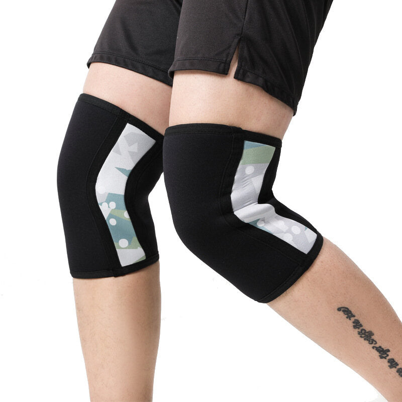 Color-​SPRING SEAON 7mm Compression Knee Sleeves - SCR Fabric Sports Gear (1 Pair) S-XXL - SpringSeaon