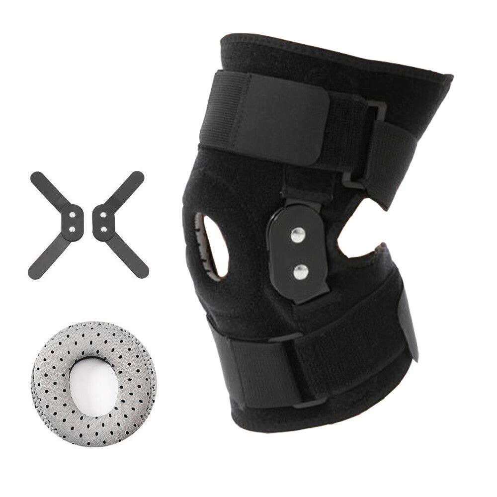 Adjustable Hinged Knee Support with Removable Side Stabilizers - Strong Stability Support