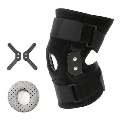 Adjustable Hinged Knee Support with Removable Side Stabilizers - Strong Stability Support