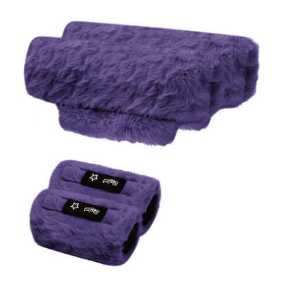 SPRING SEAON Dark Purple Ultra-Soft Fluffy Crutch Pads Covers | Cloud-Like Comfort Style Crutch Accessories