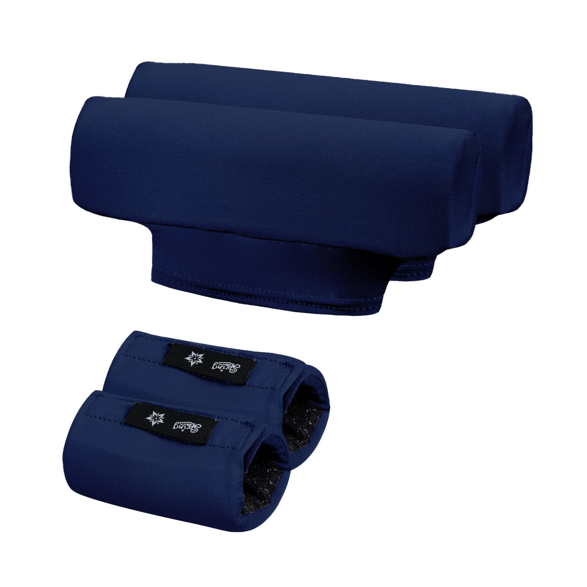 Navy-​Underarm Crutch Pad & Hand Grip Covers - Universal Padded Cushion Set
