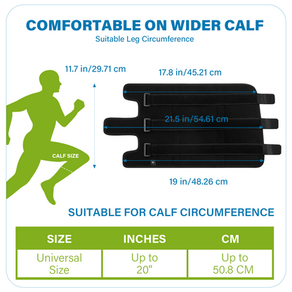 SPRING SEAON Calf Brace with Anti-Slip Silicone, Adjustable Shin Splint Support for Pain Relief & Swelling Reduction
