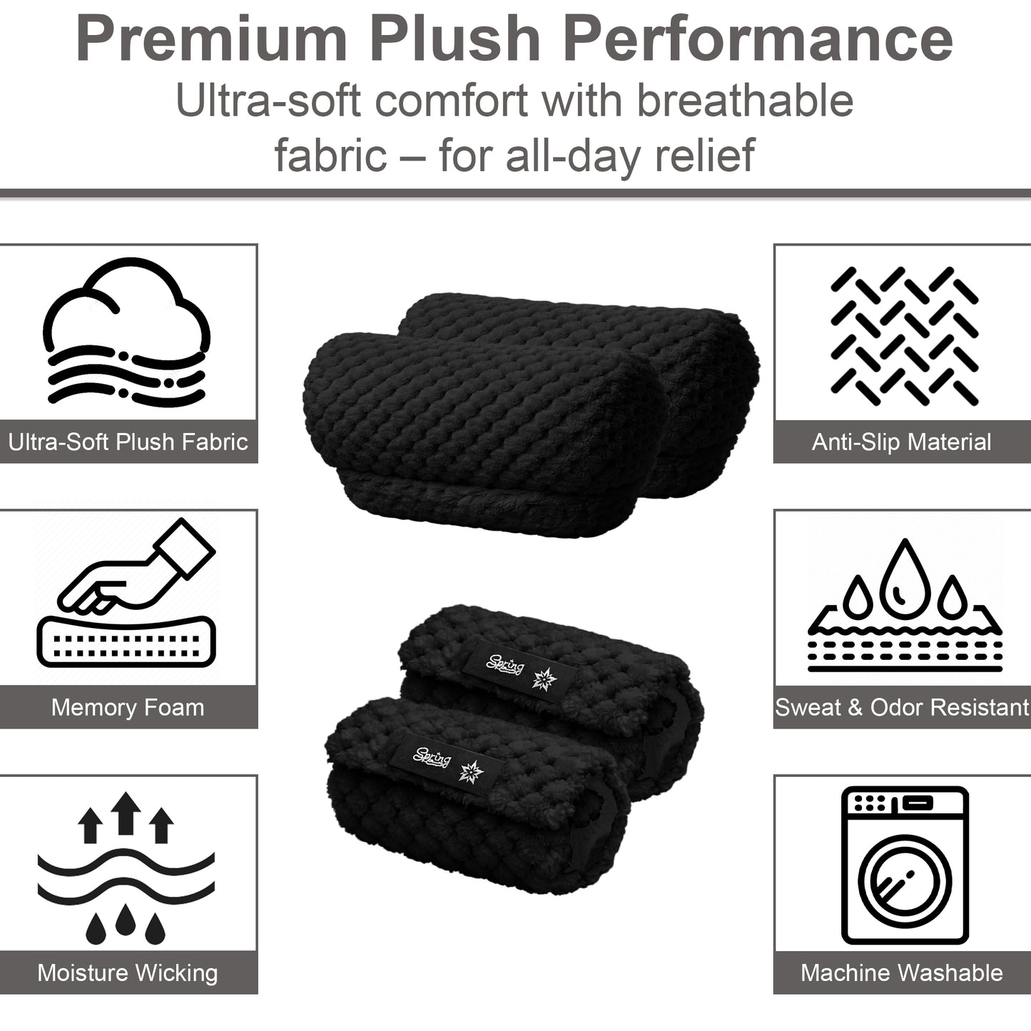 Crutch Pads and Hand Grips – Plush Soft Memory Foam Underarm Crutch Cushions