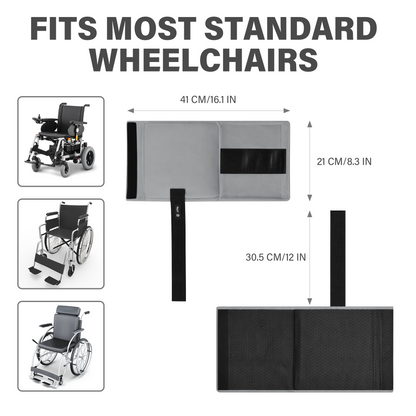Wheelchair Footrest Covers, Soft Plush Foot Rest Pads with Non-Slip Backing, Fits Most Standard Wheelchairs(Grey)