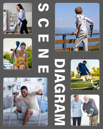 SPRING SEAON Forearm Crutch Pads Velvet – Soft Foam Covers for Elbow Crutches, Non-Slip & Comfortable, Universal Fit, Washable, 2 Pack