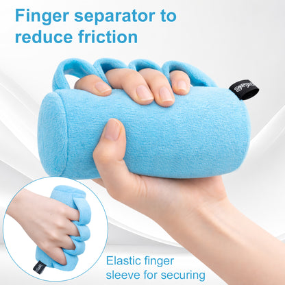 2-Pack Hand Contracture Cushions: Soft Palm Protectors & Finger Separators(blue)