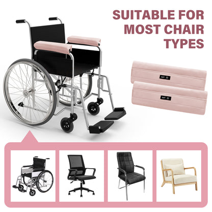 SPRING SEAON Suede Velvet Armrest Pads - Ergonomic Cushion for Gaming & Office Chairs