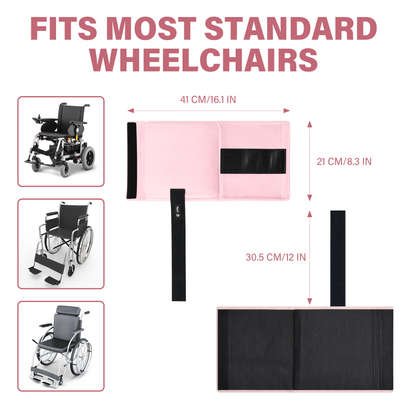 Wheelchair Footrest Covers, Soft Plush Foot Rest Pads with Non-Slip Backing, Fits Most Standard Wheelchairs(Pink)