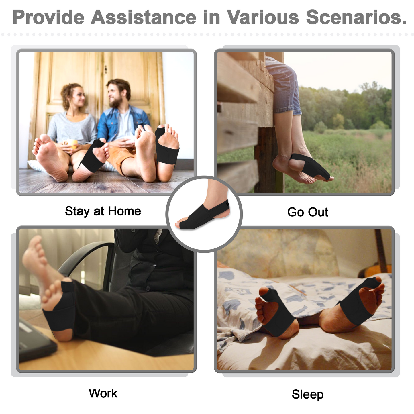SPRING SEAON 2-Pack Women & Men Adjustable Big Toe Support - Day/Night Comfort Sleeve