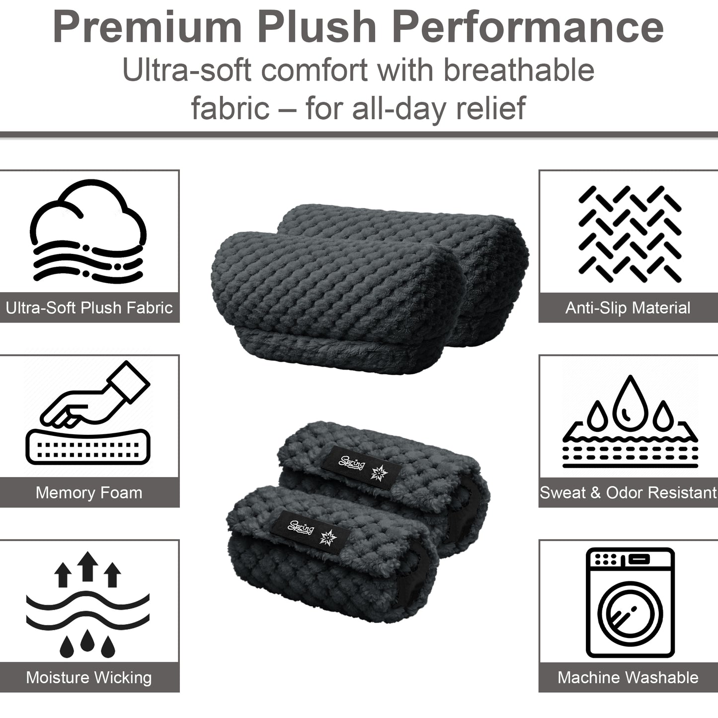 Crutch Pads and Hand Grips – Plush Soft Memory Foam Underarm Crutch Cushions