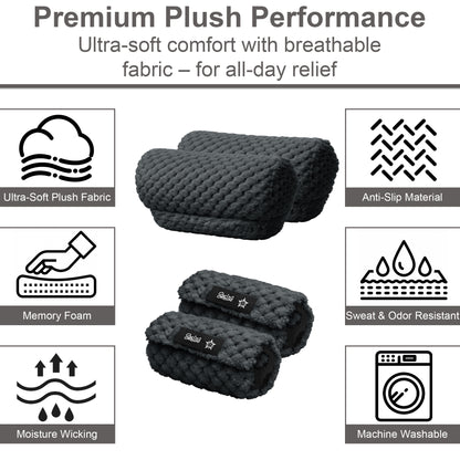 Crutch Pads and Hand Grips – Plush Soft Memory Foam Underarm Crutch Cushions