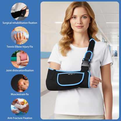 Arm Sling Shoulder Immobilizer - Rotator Cuff Support Brace, Adjustable for Shoulder, Arm, Wrist & Elbow