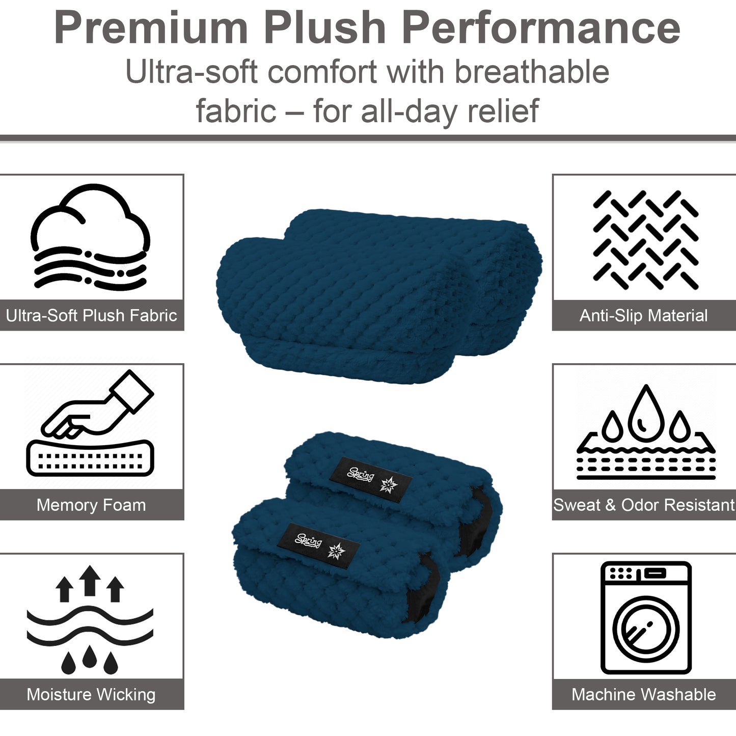 Crutch Pads and Hand Grips – Plush Soft Memory Foam Underarm Crutch Cushions