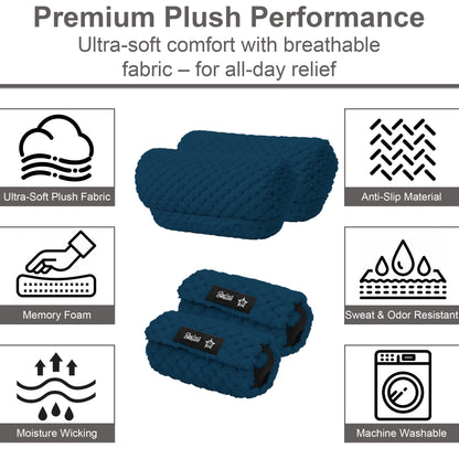 Crutch Pads and Hand Grips – Plush Soft Memory Foam Underarm Crutch Cushions