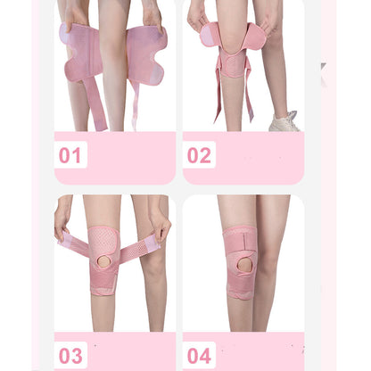 Knee Support with Side Stabilizers (1 Pair) - Breathable Adjustable Support for Sports S-L