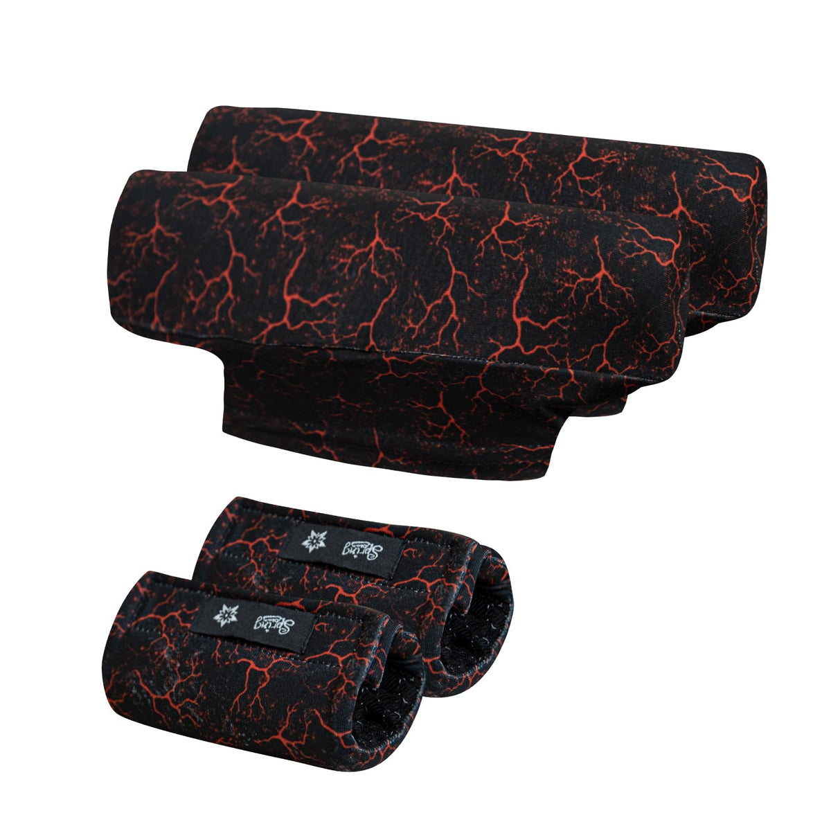 Black ​Underarm Crutch Pad & Hand Grip Covers - Universal Padded Cushion Set