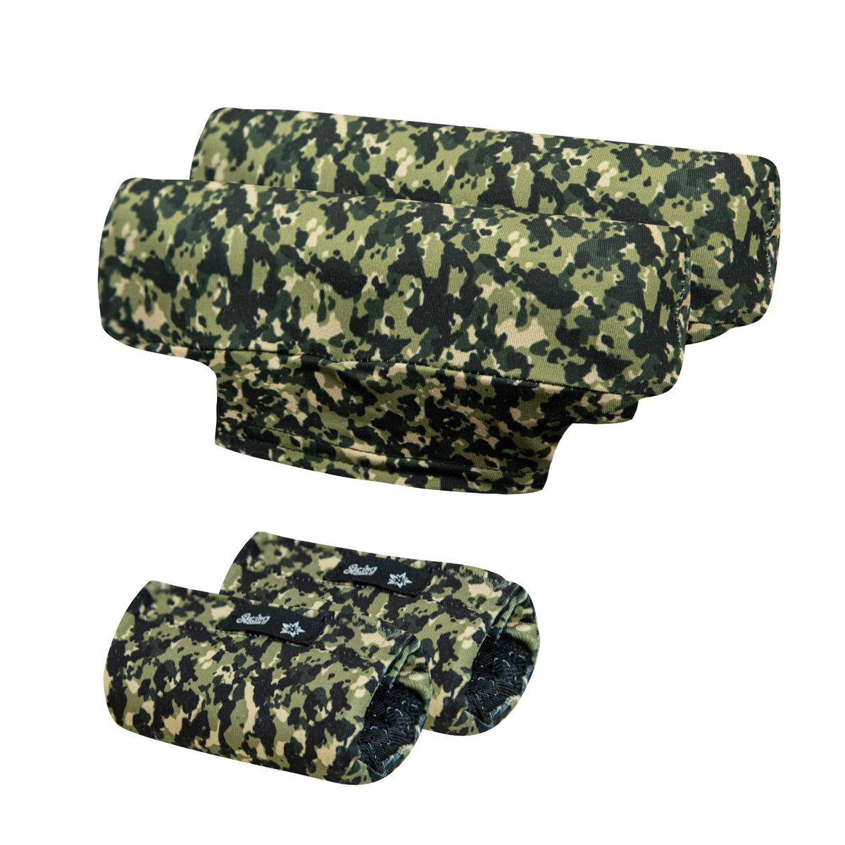 Green MAXSUnderarm Crutch Pad & Hand Grip Covers - Universal Padded Cushion Set