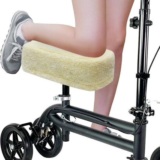 Knee Scooter Cushion Pad Cover for Adults - Comfortable Plush Soft Cushion for Knee Walkers (Black)