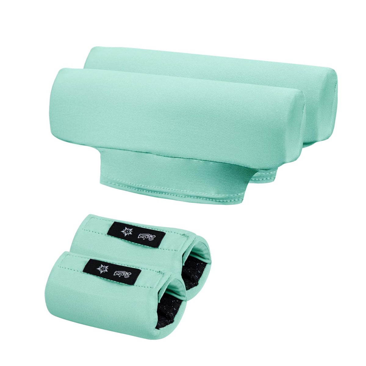 Cyan ​Underarm Crutch Pad & Hand Grip Covers - Universal Padded Cushion Set