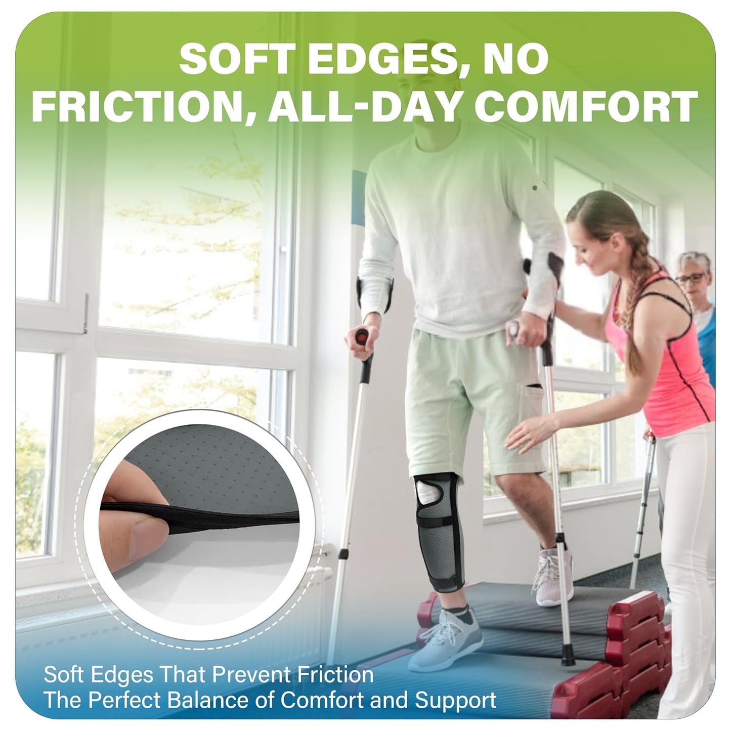 SPRING SEAON Full Leg Support with 6 Hook-and-Loop Straps