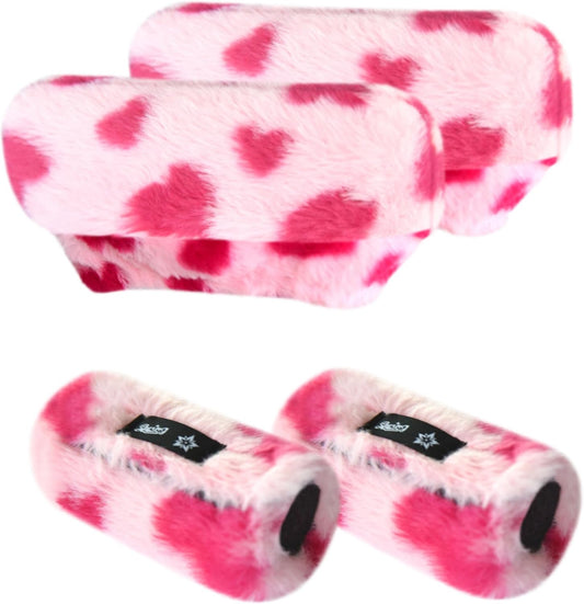 SPRING SEAON Pink Lover Ultra-Soft Fluffy Crutch Pads Covers | Cloud-Like Comfort Style Crutch Cushion