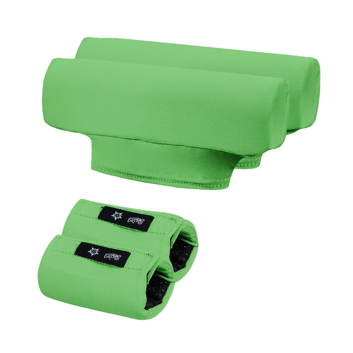 Green ​Underarm Crutch Pad & Hand Grip Covers - Universal Padded Cushion Set