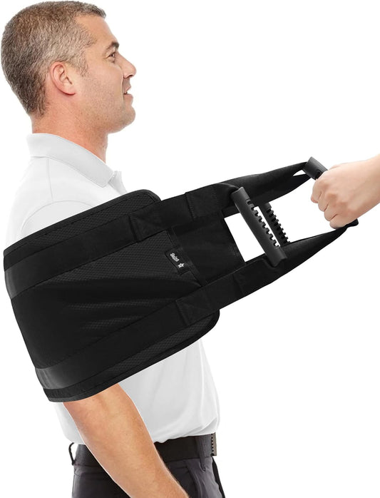 SPRING SEAON Transfer Sling - Essential Transfer Belt Lifting Strap with Mobility Aids for Seniors (Black)