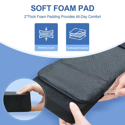 Knee Scooter Cushion Pad Cover for Adults - Comfortable Plush Soft Cushion for Knee Walkers (Black)